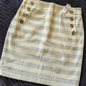 NWT Loft Button Skirt